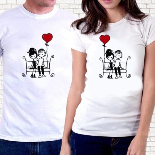 Panchina dell'amore t shirt per coppie
