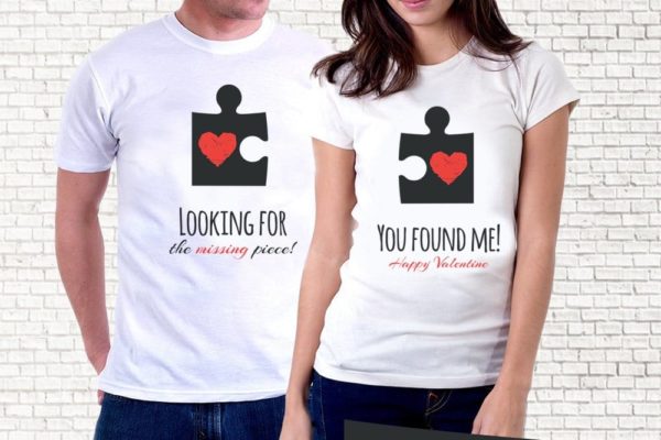 Coppia di t-shirt San Valentino