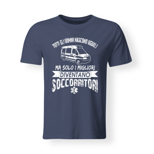 T-shirt Soccorritori  uomo blu navy
