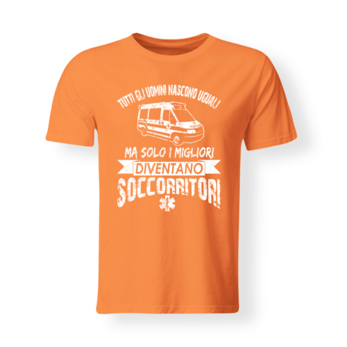 T-shirt Soccorritori  uomo arancione