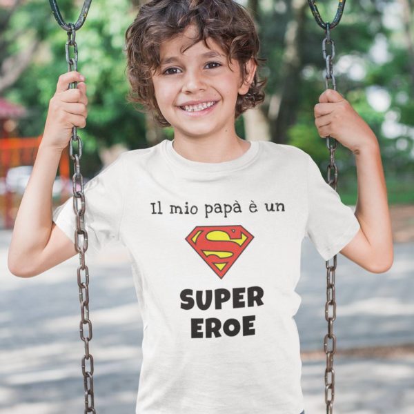 T-shirt bambino/a papà supereroe