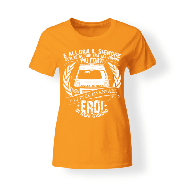 T shirt Soccorritori Eroi arancio