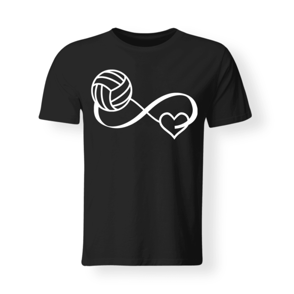 T-Shirt cuore infinito pallavolo uomo nera