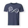 T-Shirt cuore infinito pallavolo uomo blu navy