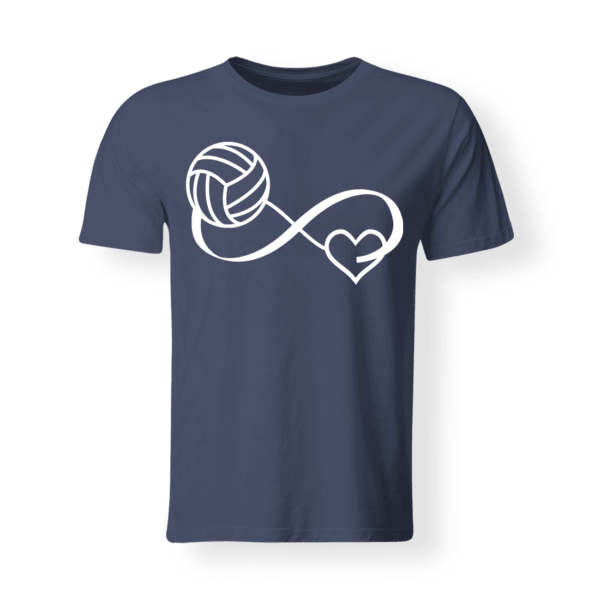 T-Shirt cuore infinito pallavolo uomo blu navy