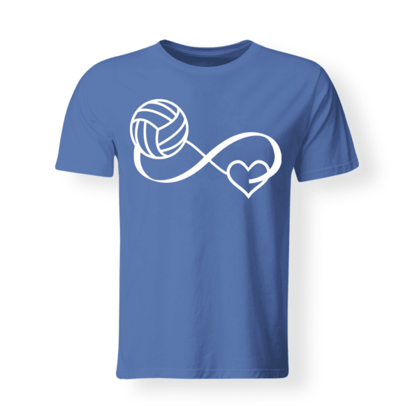 T-Shirt cuore infinito pallavolo uomo blu