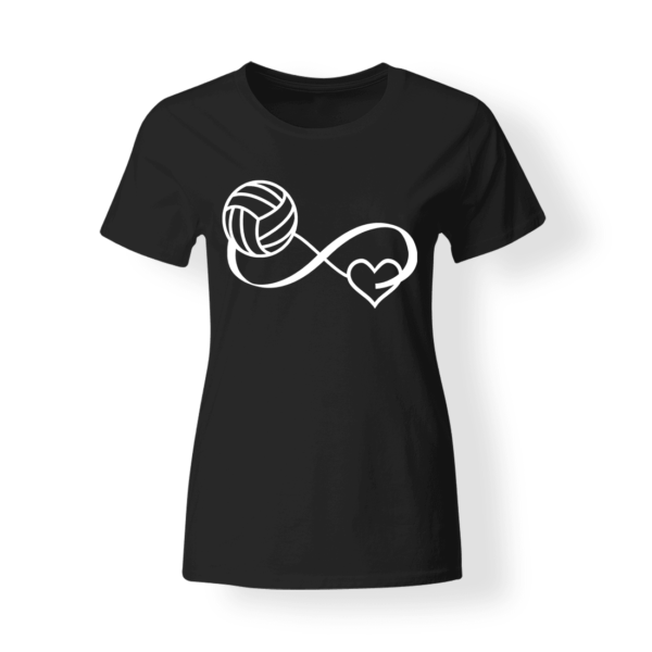 T-Shirt cuore infinito pallavolo donna nera