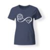T-Shirt cuore infinito pallavolo donna blu navy