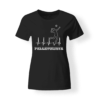 T-shirt Cuore nera donna pallavolista