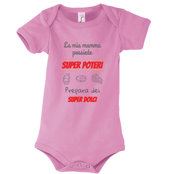 Body per neonati con scritta divertente rosa