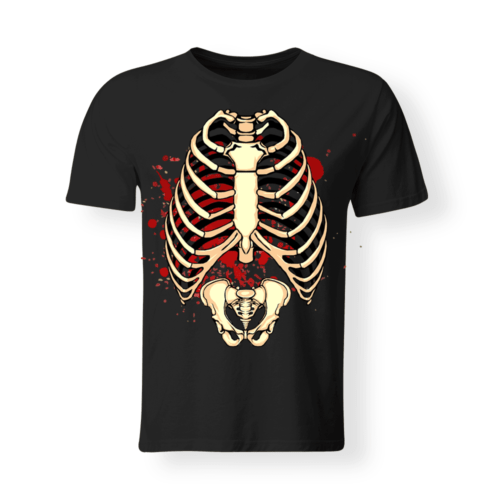 T-Shirt Uomo - Scheletro Halloween Sangue