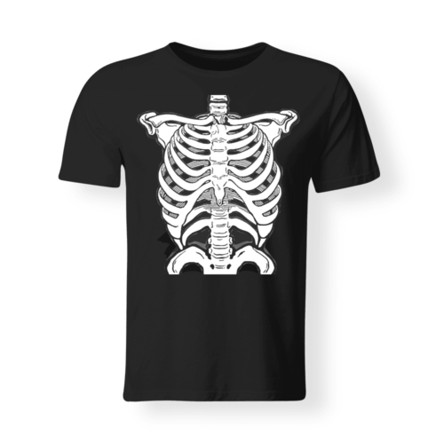 T-shirt scheletro Halloween Torace 