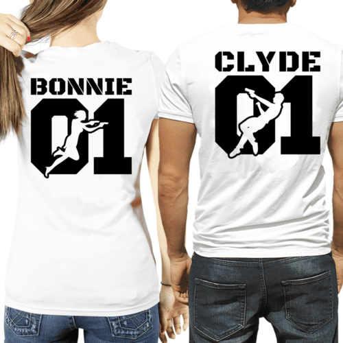 Coppia di magliette Bonnie Clyde 01