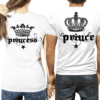 t-shirt principe e principessa per coppia