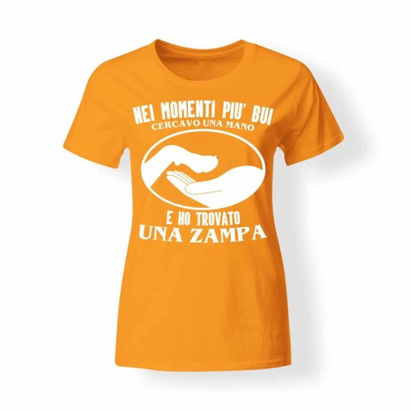 t-shirt per amanti dei quattro zampe arancione
