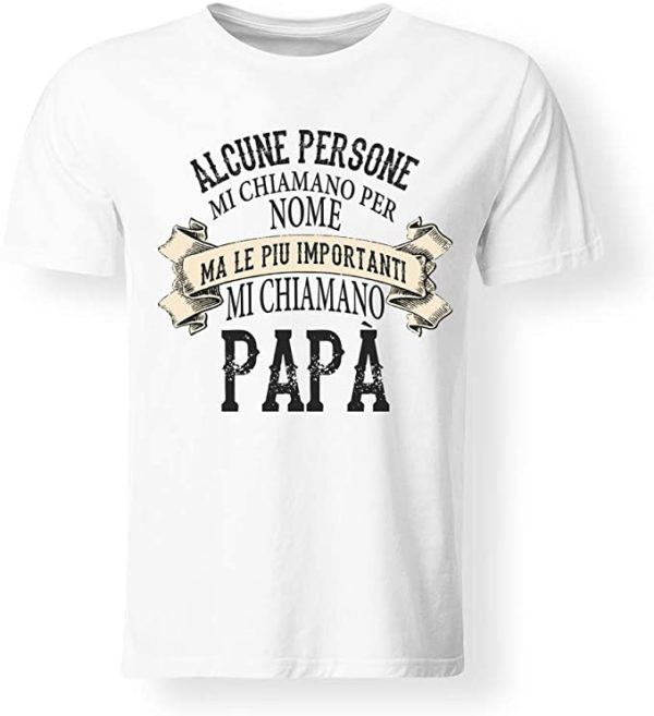 t-shirt per festa del papà bianca