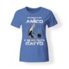 t-shirt uomo/donna gatti blu royal