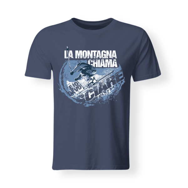 T-shirt personalizzata montagna blu