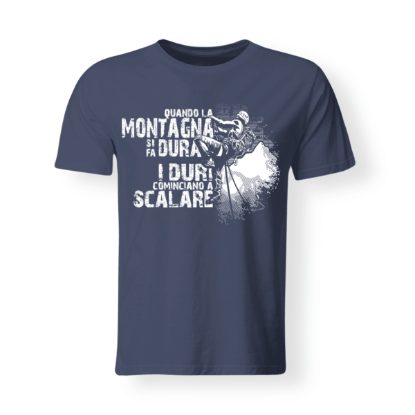 T-shirt divertenti montagna blu navy
