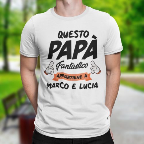T-shirt regalo festa del papà bianca