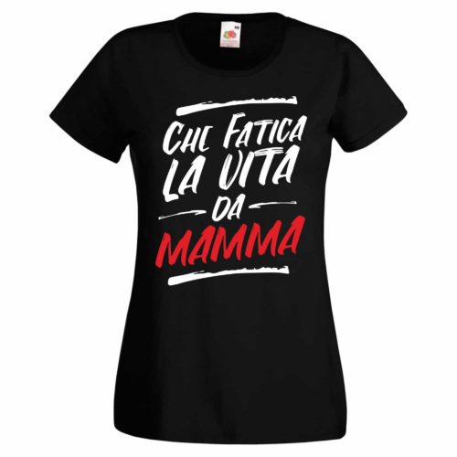 t-shirt festa della mamma nera