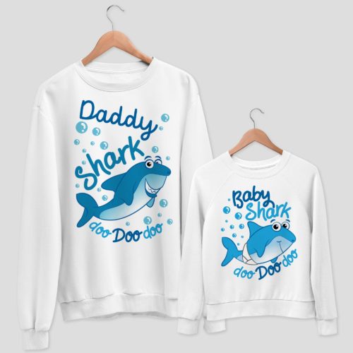 felpa daddy shark & baby shark