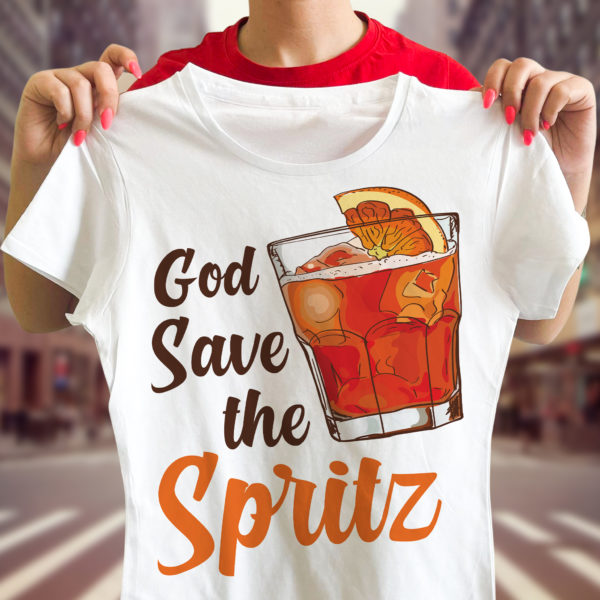 T-Shirt Donna Divertente - God Save The Spritz