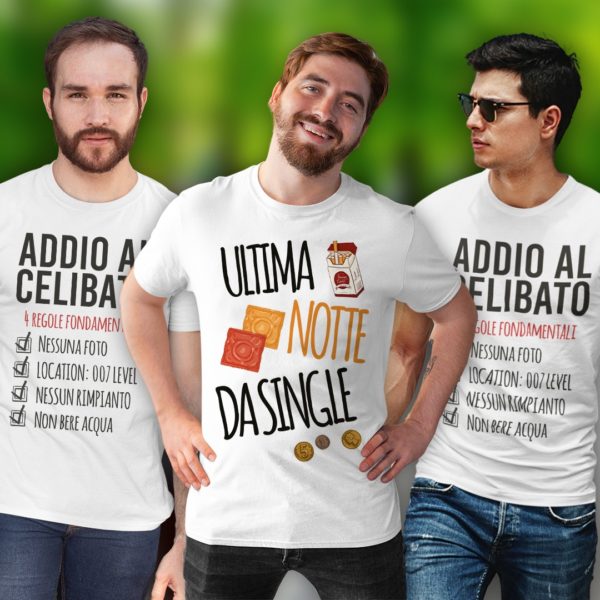 Pacchetto T-Shirt Addio Al Celibato Personalizzate