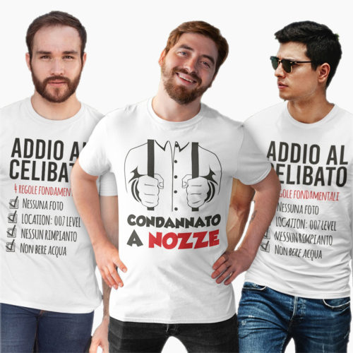 Pacchetto T-Shirt Addio Al Celibato - Condannato a nozze & Regole Addio al Celibato